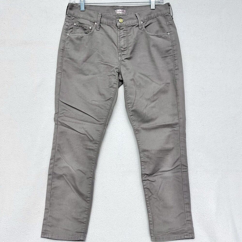 Mother Jeans The Skinny Not Skinny Womens Sz 27 Grey Mid Rise 25” Crop Stretch